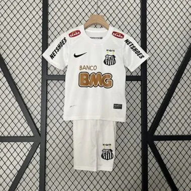 11-12 Santos Home Retro Kids Kit Size:16-28 Soccer Jersey Yupoo