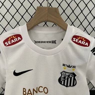 11-12 Santos Home Retro Kids Kit Size:16-28 Soccer Jersey