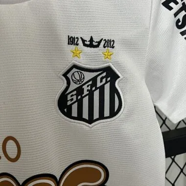 11-12 Santos Home Retro Kids Kit Size:16-28 Soccer Jersey