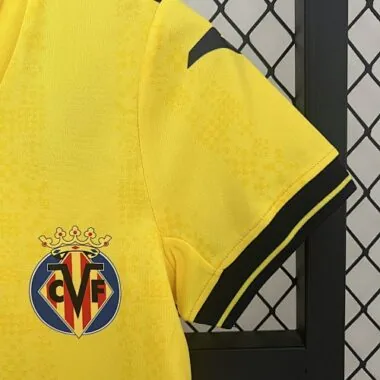 24-25 Villarreal Home Kid Kits Youth Apparels Football
