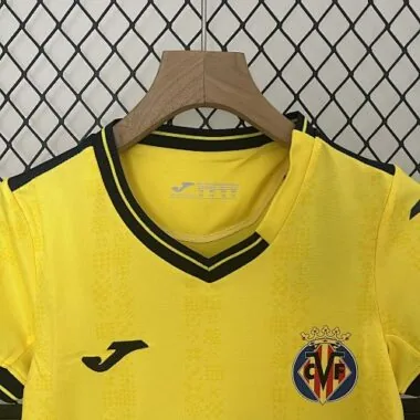 24-25 Villarreal Home Kid Kits Youth Apparels Football
