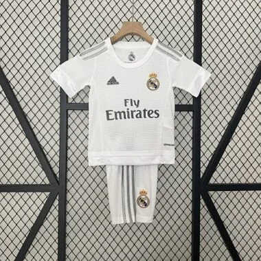 15-16 Real Madrid Home Retro Kids Kits Children Sets Football AAAAJerseys Yupoo