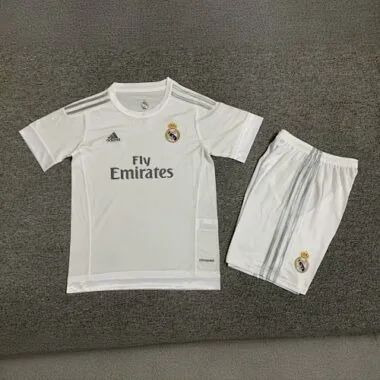 15-16 Real Madrid Home Retro Kids Kits Children Sets Football