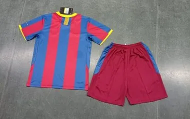 10-11 Barcelona Home Retro Kids Kit Size:16-28 Football Jersey