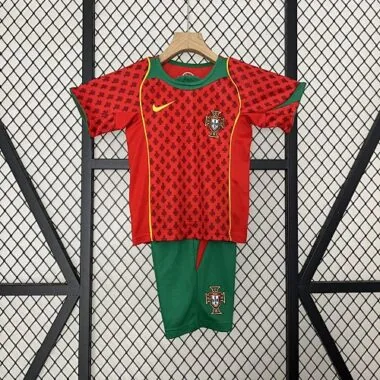 2004 Portugal Home Retro Kid Kits Youth Apparels AAAAJersey Wholesale Yupoo
