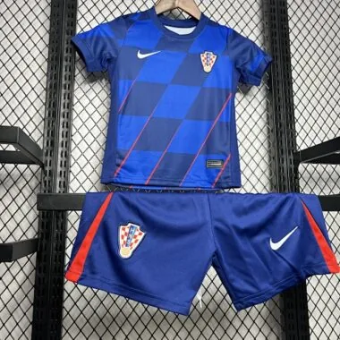 2024 Croatia Away Kid Kits Children Sets UEFA Euro Shirt Football