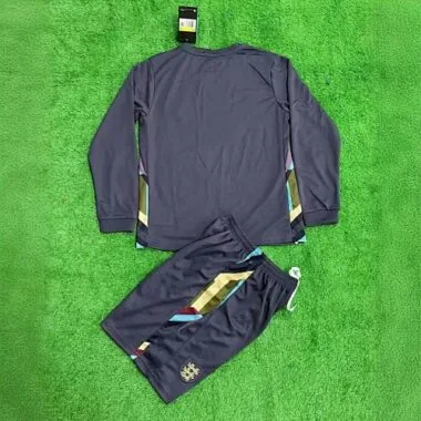 2024 England Away Kid Kits Long Sleeve UEFA Euro Children Sets Football