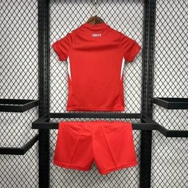 2024 Turkey Away Kid Kits UEFA Euro Youth Apparels Football