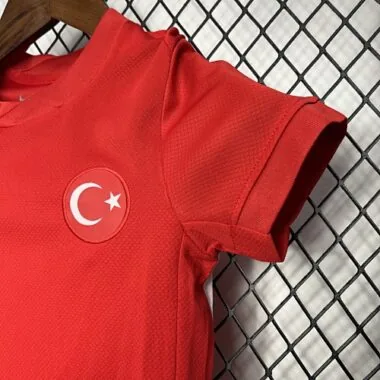 2024 Turkey Away Kid Kits UEFA Euro Youth Apparels Football