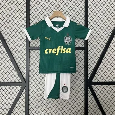 24-25 Palmeiras Home Kid Kits Children Sets Jersey Supplier Yupoo