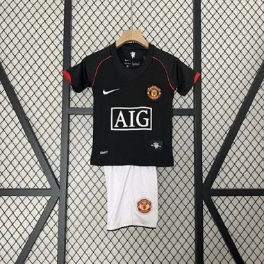 07-08 Manchester United Away Retro Kids Kits Children Sets Football AAAAJerseys Yupoo