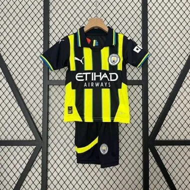 24-25 Manchester City Away Kid Kits Youth Apparels AAAAJersey Supplier Yupoo