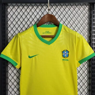 23-24 Brazil home kids kit size 16-28 futbol shirts