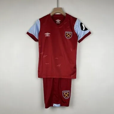23-24 Kids West Ham United Home Size 16-28 Soccer Jersey