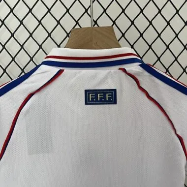 1998 France Away Retro Kid Kits Youth Apparels Sport