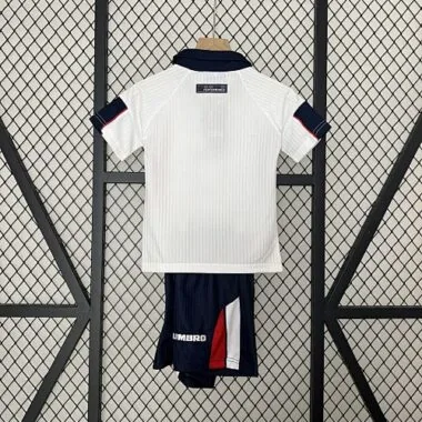 1998 England Home Retro Kid Kits Youth Apparels Sport
