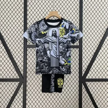 24-25 Brazil Gray Jesus Special Kid Kits Youth Apparels AAAAJersey Supplier Yupoo