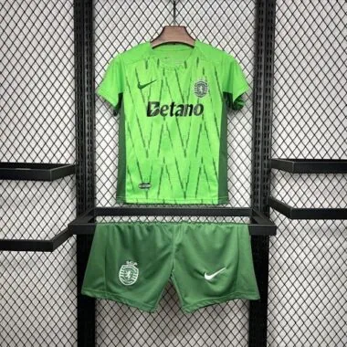 24-25 Sporting Lisbon Third Kid Kits Youth Apparels Football AAAAJersey Yupoo