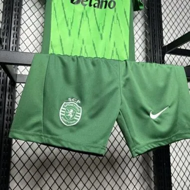 24-25 Sporting Lisbon Third Kid Kits Youth Apparels Football