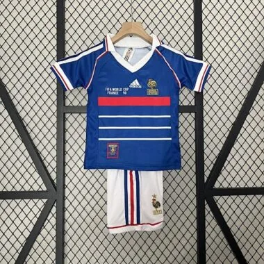 1998 France Home Kids Retro Kits World Cup Shirt Soccer Jerseys Yupoo