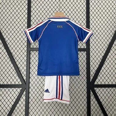 1998 France Home Kids Retro Kits World Cup Shirt Soccer Jerseys