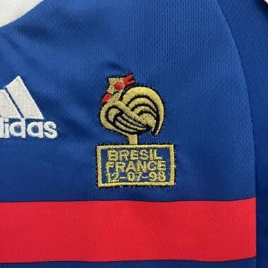 1998 France Home Kids Retro Kits World Cup Shirt Soccer Jerseys