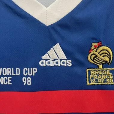 1998 France Home Kids Retro Kits World Cup Shirt Soccer Jerseys