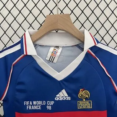 1998 France Home Kids Retro Kits World Cup Shirt Soccer Jerseys