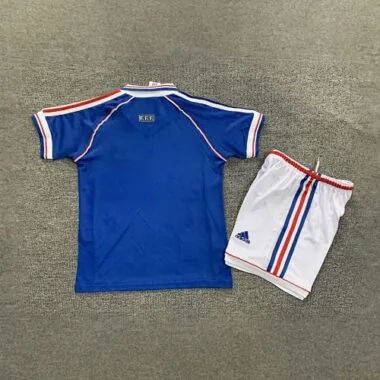 1998 France Home Kids Retro Kits World Cup Shirt Soccer Jerseys