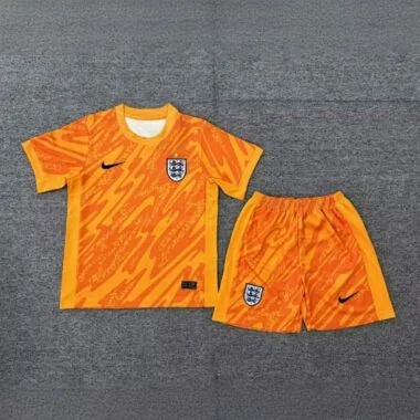 2024 England Goalkeeper Kid Kits Orange Children Sets Football AAAAJersey Yupoo