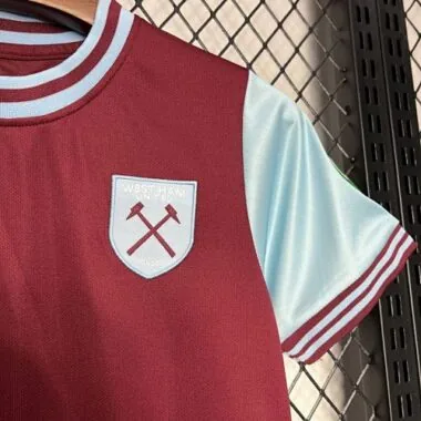 24-25 West Ham Home Kid Kits Youth Apparels Sport