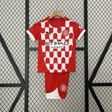 24-25 Girona Home Kid Kits Youth Apparels Football AAAAJersey Yupoo