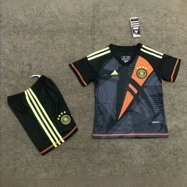 2024 Germany Goalkeeper Kid Kits Black Youth Apparels AAAAJersey Wholesale Yupoo
