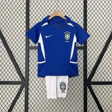 2002 Brazil Away Retro Kid Kits Youth Apparels AAAAJersey Wholesale Yupoo