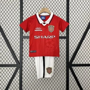 99-00 Manchester United Home Retro Kid Kits Youth Apparels AAAAJersey Wholesale Yupoo