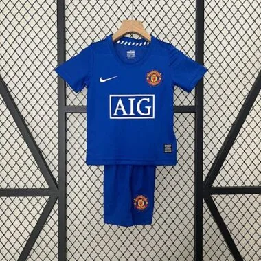 08-09 Manchester United Third Retro Kid Kits Children Sets Jerseys Supllier Yupoo