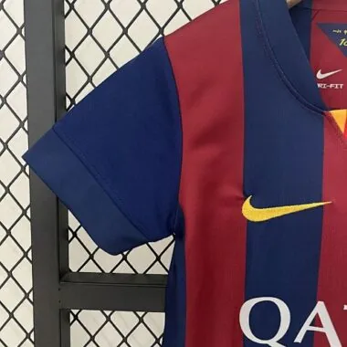 14-15 Barcelona Home Retro Kids Kit Size:16-28 Football Jersey