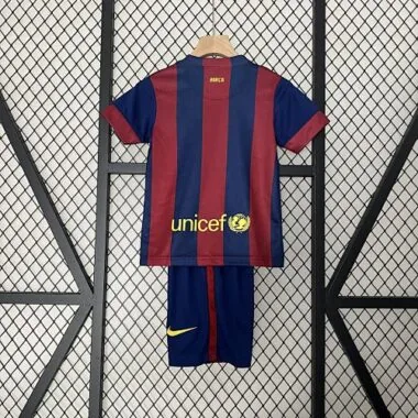 14-15 Barcelona Home Retro Kids Kit Size:16-28 Football Jersey