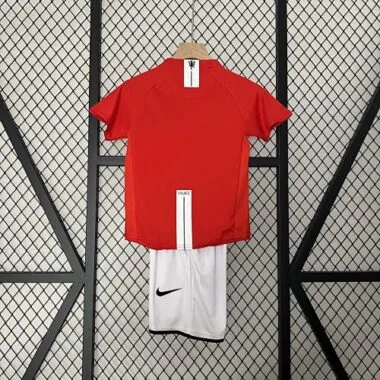 07-08 Manchester United Home Retro Kids Kits Champions League Version Cheap Jerseys