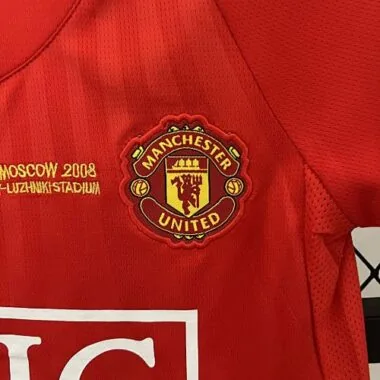 07-08 Manchester United Home Retro Kids Kits Champions League Version Cheap Jerseys