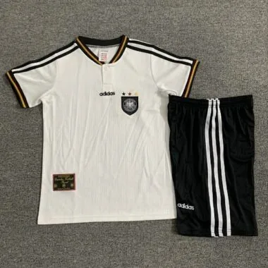 1996 Germany Home Retro Kids Kits Euro Cup Shirt Soccer Jerseys Yupoo