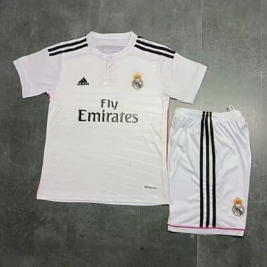 14-15 Real Madrid Kids Retro Home Kit Cheap Jerseys