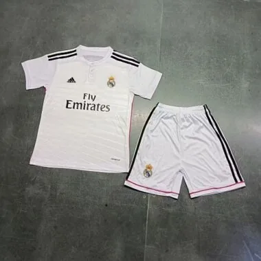 14-15 Real Madrid Kids Retro Home Kit Cheap Jerseys
