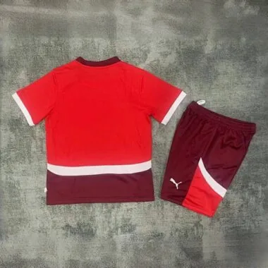 2024 Switzerland Home Kid Kits UEFA Euro Youth Apparels Football