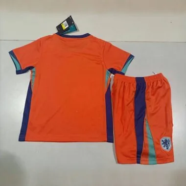 2024 Netherlands Home Kid Kits UEFA Euro Children Sets Football