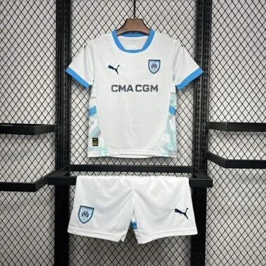 24-25 Marseille Home Kid Kits Youth Apparels Sport AAAAJersey Yupoo