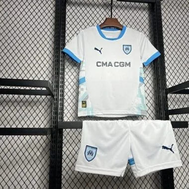 24-25 Marseille Home Kid Kits Youth Apparels Sport
