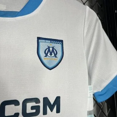 24-25 Marseille Home Kid Kits Youth Apparels Sport