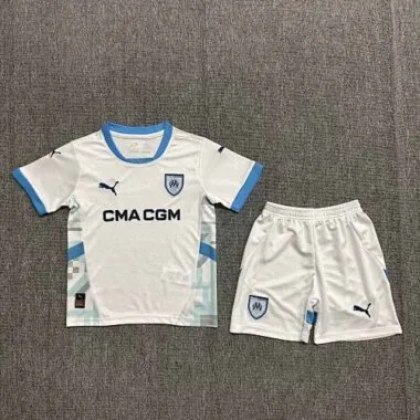 24-25 Marseille Home Kid Kits Youth Apparels Sport