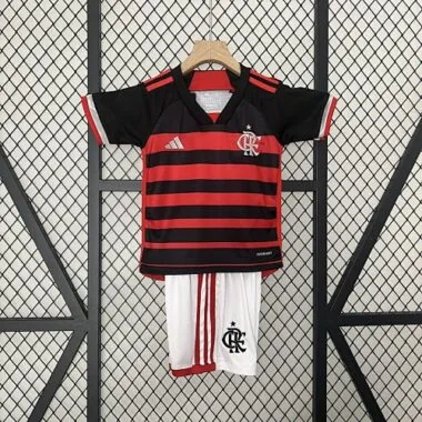 24-25 Flamengo Home Kid Kits Children Sets Football AAAAJersey Yupoo